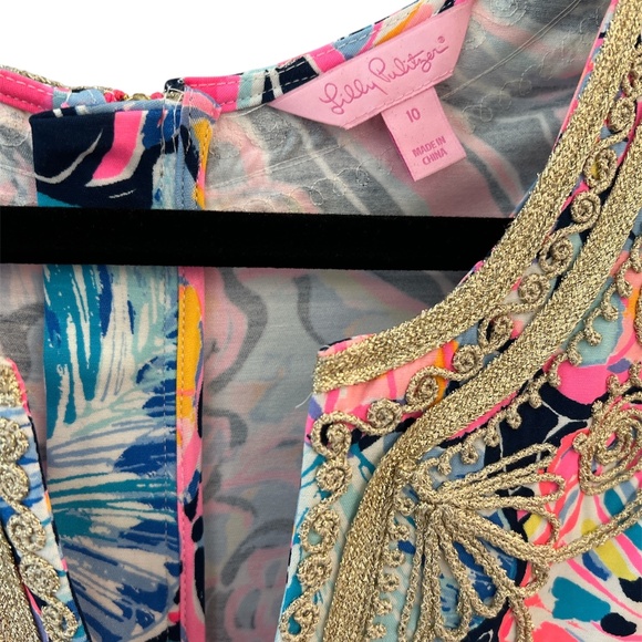 Lilly Pulitzer Carlotta Gold Cording Shift Dress - Picture 4 of 5